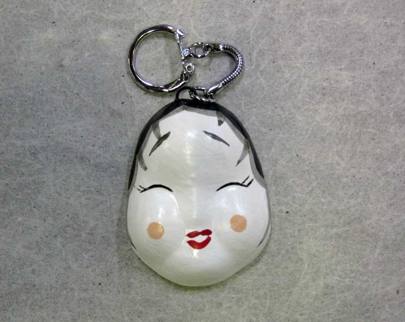 This key ring is Otafuku, the goddess of mirth.