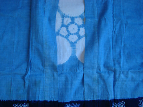 Sky Blue Shibori Happi Coat.