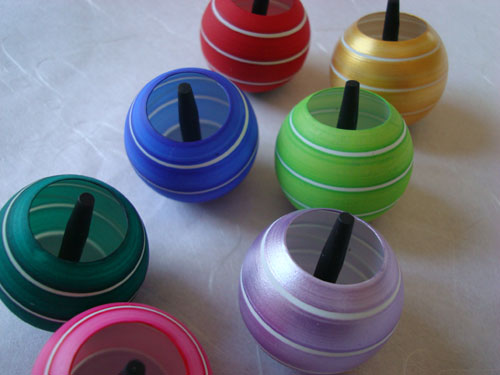 Reverse Spinning Tops from Japan.