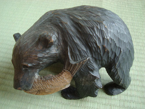 Carved Ainu bear.